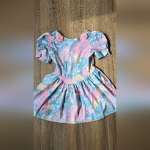 Vintage Little Girls Union Made Floral Dress